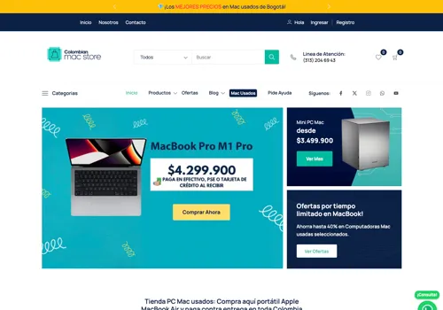 Desarrollo de aplicaciones web con Python y Django para tienda online Colombian Mac Store - Programador Python Bogotá
